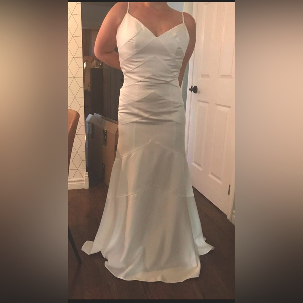 Ivory Satin Wedding Gown